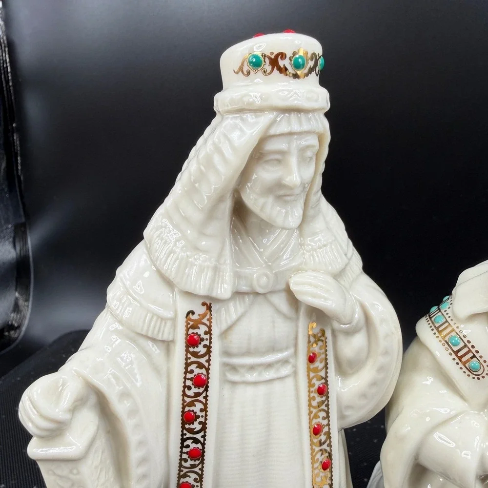 Lenox China‎ Jewels Three Kings Nativity Set Balthazar Gaspar Melchior 1994 NEW